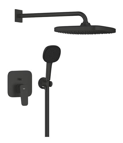 GROHE CUBEO sprchový set s podomítkovou baterií, horní sprcha, ruční sprcha se 3 proudy, hadice, držák, matte black 1053362430 Obrázek - Hlavní obrázek