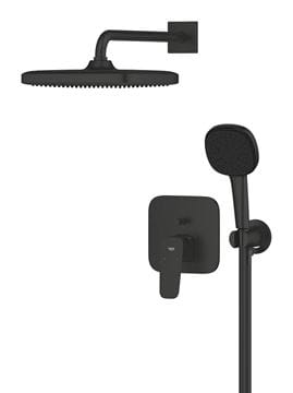GROHE CUBEO sprchový set s podomítkovou baterií, horní sprcha, ruční sprcha se 3 proudy, hadice, držák, matte black 1053362430 Obrázek - fotka