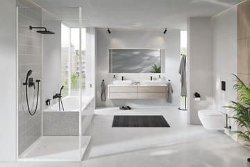 GROHE CUBEO sprchový set s podomítkovou baterií, horní sprcha, ruční sprcha se 3 proudy, hadice, držák, matte black 1053362430 Obrázek - fotka