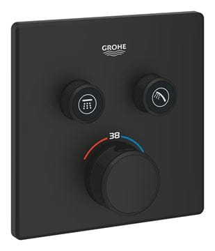 GROHE GROHTHERM SMARTCONTROL podomítková termostatická baterie, pro 2 spotřebiče, Water Saving, phantom black