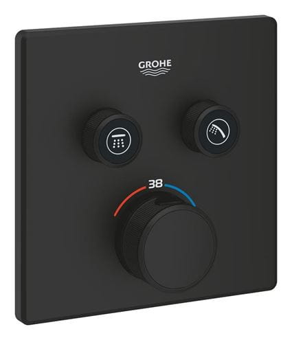 GROHE GROHTHERM SMARTCONTROL podomítková termostatická baterie, pro 2 spotřebiče, Water Saving, phantom black 102166KF00 Obrázek - Hlavní obrázek