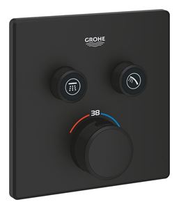 GROHE GROHTHERM SMARTCONTROL podomítková termostatická baterie, pro 2 spotřebiče, Water Saving, phantom black
