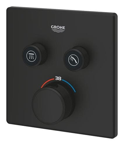 GROHE GROHTHERM SMARTCONTROL podomítková termostatická baterie, pro 2 spotřebiče, Water Saving, phantom black 102166KF00 Obrázek - fotka