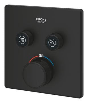 GROHE GROHTHERM SMARTCONTROL podomítková termostatická baterie, pro 2 spotřebiče, Water Saving, phantom black 102166KF00 Obrázek - fotka