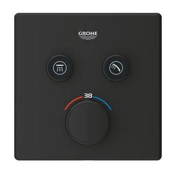 GROHE GROHTHERM SMARTCONTROL podomítková termostatická baterie, pro 2 spotřebiče, Water Saving, phantom black 102166KF00 Obrázek - fotka