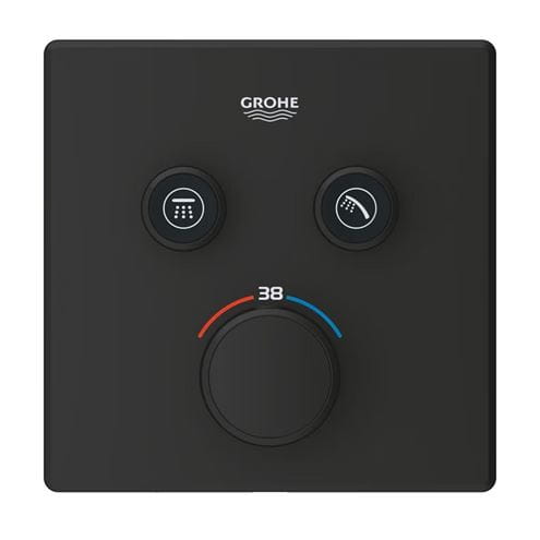 GROHE GROHTHERM SMARTCONTROL podomítková termostatická baterie, pro 2 spotřebiče, Water Saving, phantom black 102166KF00 Obrázek - fotka