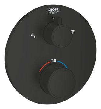 GROHE GROHTHERM podomítková termostatická baterie, pro 2 spotřebiče, Water Saving, phantom black