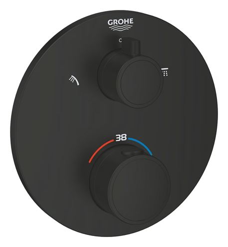 GROHE GROHTHERM podomítková termostatická baterie, pro 2 spotřebiče, Water Saving, phantom black 1022082430 Obrázek - Hlavní obrázek