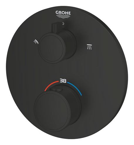 GROHE GROHTHERM podomítková termostatická baterie, pro 2 spotřebiče, Water Saving, phantom black 1022082430 Obrázek - fotka