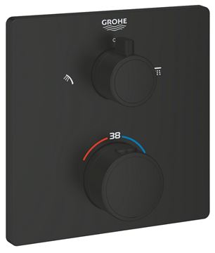 GROHE GROHTHERM podomítková termostatická baterie, pro 2 spotřebiče, matte black