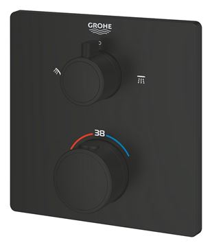 GROHE GROHTHERM podomítková termostatická baterie, pro 2 spotřebiče, matte black 1022092430 Obrázek - fotka