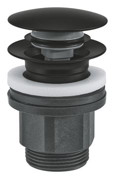 GROHE umyvadlová výpust, click-clack, s přepadem, matte black