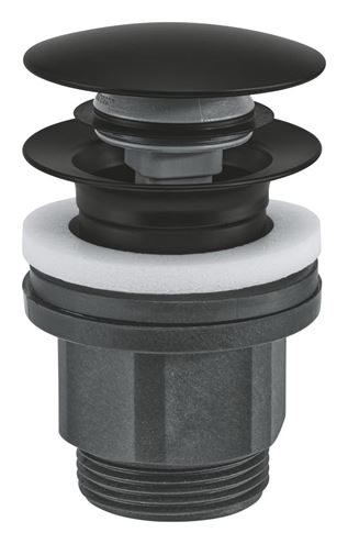 GROHE umyvadlová výpust, click-clack, s přepadem, matte black 1024642430 Obrázek - Hlavní obrázek