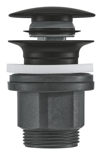 GROHE umyvadlová výpust, click-clack, s přepadem, matte black 1024642430 Obrázek - fotka