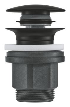 GROHE umyvadlová výpust, click-clack, s přepadem, matte black 1024642430 Obrázek - fotka