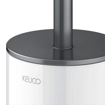 KEUCO EDITION 400 WC štětka, nástěnná, sklo, broušený černý chrom 11564139000 Obrázek - fotka