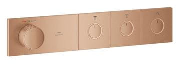 GROHE GROHTHERM AQUA TILES podomítková termostatická baterie, pro 3 spotřebiče, Water Saving, kartáčovaný warm sunset