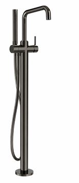 CONCEPT 300 ROUND vanová baterie na podlahu, s přepínačem, se sprchovou soupravou, imperial black
