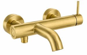 CONCEPT 300 ROUND vanová nástěnná baterie, s přepínačem, PVD, brushed gold brass 