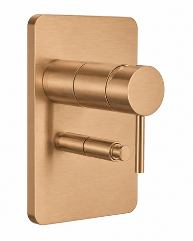 CONCEPT 300 ROUND sprchová podomítková baterie, s přepínačem, PVD, brushed rose gold CRIPH68934PCON Obrázek - Hlavní obrázek
