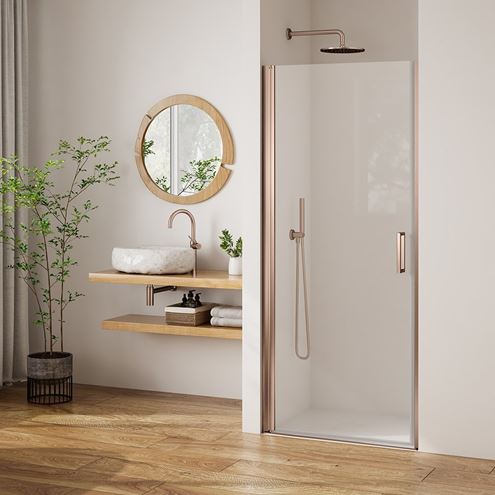 ROTH PASTEL PL PIV/800 sprchové dveře 80/200 cm, lítací, brushed rose gold/sklo transparent  PL PIV 080200 5PE Obrázek - Hlavní obrázek
