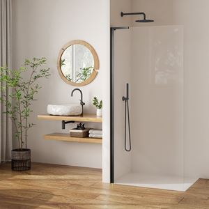 ROTH PASTEL PL TWU/800 stěna walk-in 80x200 cm, black matt/sklo trasparent
