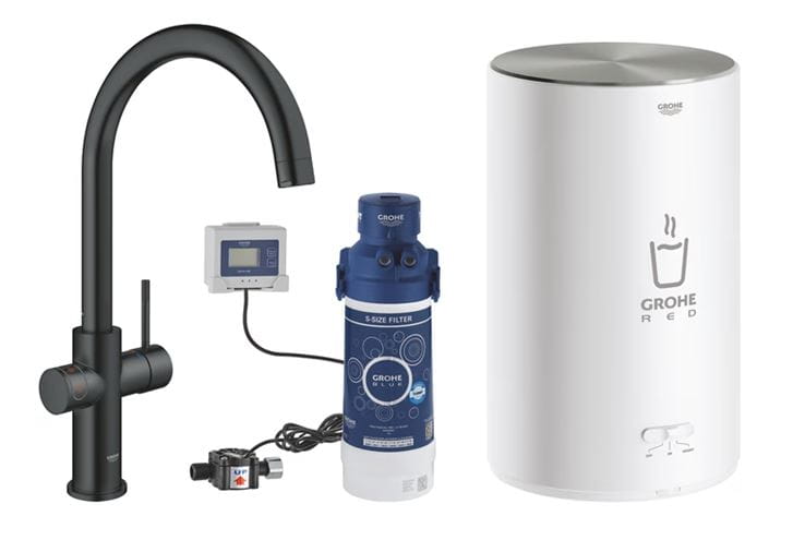 GROHE RED DUO dřezová elektronická baterie, s ohřevem, velikost M, GROHE ChildLock, napájení ze sítě, velvet black 30083KS1 Obrázek - Hlavní obrázek