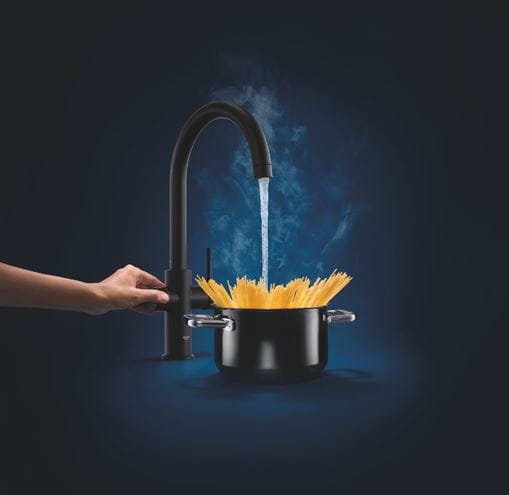 GROHE RED DUO dřezová elektronická baterie, s ohřevem, velikost M, GROHE ChildLock, napájení ze sítě, velvet black 30083KS1 Obrázek - fotka
