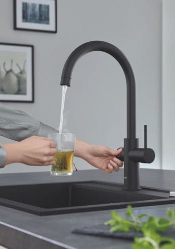 GROHE RED DUO dřezová elektronická baterie, s ohřevem, velikost M, GROHE ChildLock, napájení ze sítě, velvet black 30083KS1 Obrázek - fotka