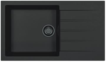 ALVEUS CADIT 40 BLACK EDITION granitový dřez 860x500 mm, otočný, odkapávač, černá