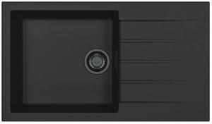 ALVEUS CADIT 40 BLACK EDITION granitový dřez 860x500 mm, otočný, odkapávač, černá