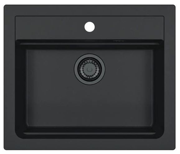 ALVEUS ATROX 30 BLACK EDITION granitový dřez 590x500 mm, otvor pro baterii, černá 1149207 Obrázek - Hlavní obrázek