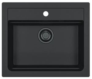 ALVEUS ATROX 30 BLACK EDITION granitový dřez 590x500 mm, otvor pro baterii, černá