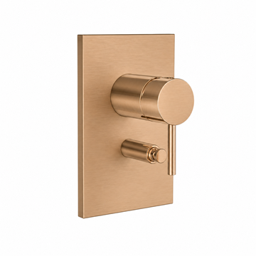 CONCEPT 300 ROUND vanová podomítková baterie, s přepínačem, PVD, brushed rose gold