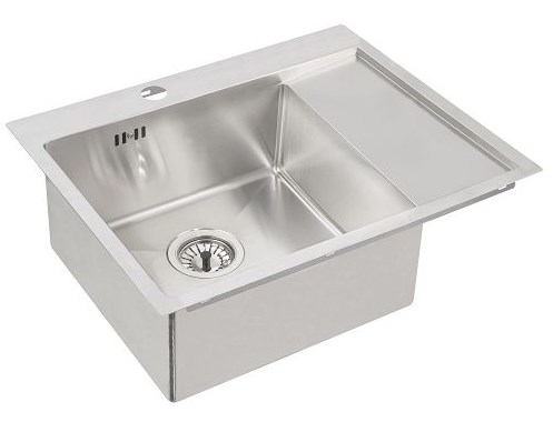 ALVEUS QUARTO 20 nerezový dřez 550x480 mm, otvor pro baterii, odkapávač vpravo 1124383 Obrázek - fotka