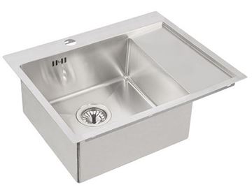ALVEUS QUARTO 20 nerezový dřez 550x480 mm, otvor pro baterii, odkapávač vpravo 1124383 Obrázek - fotka