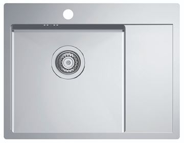 ALVEUS QUARTO 20 nerezový dřez 550x480 mm, otvor pro baterii, odkapávač vpravo
