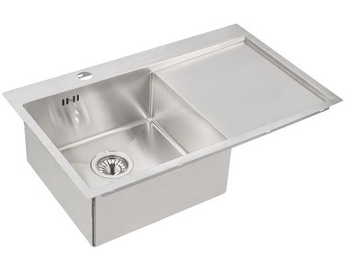 ALVEUS QUARTO 30 nerezový dřez 780x480 mm, otvor pro baterii, odkapávač vpravo 1124384 Obrázek - fotka