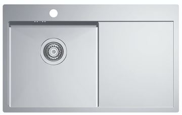 ALVEUS QUARTO 30 nerezový dřez 780x480 mm, otvor pro baterii, odkapávač vpravo