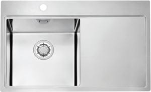ALVEUS PURE 40 QC L nerezový dřez 790x525 mm, otvor pro baterii, odkapávač vpravo