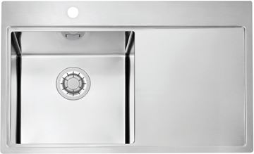 ALVEUS PURE 40 QC L nerezový dřez 790x525 mm, otvor pro baterii, odkapávač vpravo