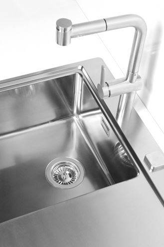 ALVEUS PURE 40 QC L nerezový dřez 790x525 mm, otvor pro baterii, odkapávač vpravo 1149514 Obrázek - fotka
