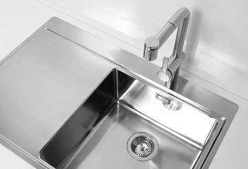 ALVEUS PURE 40 QC P nerezový dřez 790x525 mm, otvor pro baterii, odkapávač vlevo 1149516 Obrázek - fotka