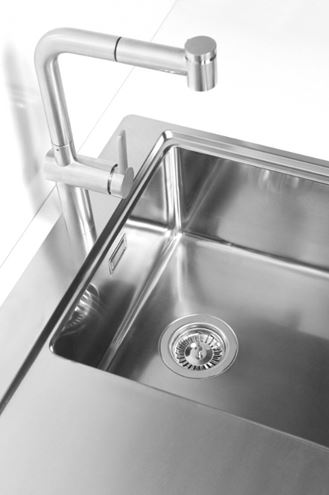 ALVEUS PURE 40 QC P nerezový dřez 790x525 mm, otvor pro baterii, odkapávač vlevo 1149516 Obrázek - fotka