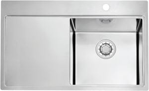 ALVEUS PURE 40 QC P nerezový dřez 790x525 mm, otvor pro baterii, odkapávač vlevo