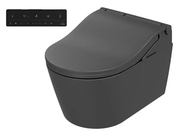 CONCEPT 300 WASHLET závěsné WC s bidetovým sedátkem, Rimless, kulaté, matná černá