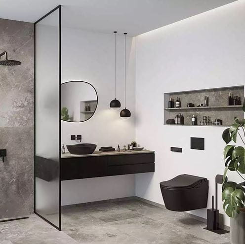 CONCEPT 300 WASHLET závěsné WC s bidetovým sedátkem, Rimless, kulaté, matná černá CW542ERY#MBL+TCF80 Obrázek - fotka