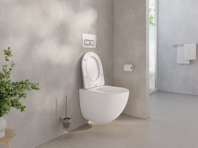 RAVAK CHROME závěsné WC, se SoftClose sedátkem, AquaSpin splachování X03121 Obrázek - fotka