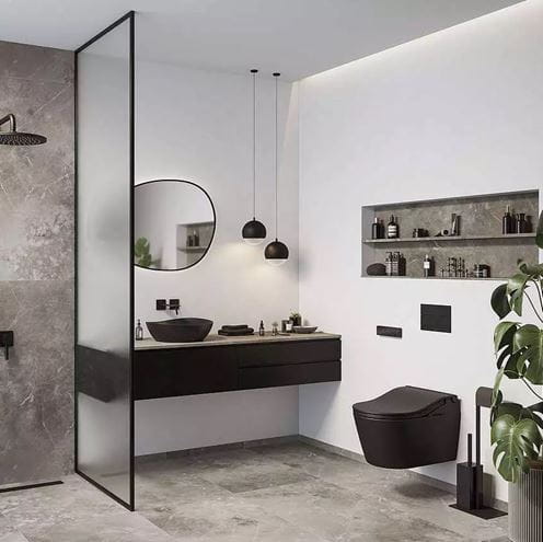 CONCEPT 300 WASHLET RW bidetové sedátko, kulaté, SoftClose, matná černá TCF801EBG#MBL Obrázek - fotka