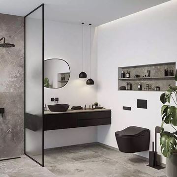 CONCEPT 300 WASHLET RW bidetové sedátko, kulaté, SoftClose, matná černá TCF801EBG#MBL Obrázek - fotka
